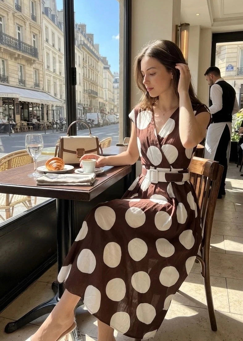 Robe Longue Sans Manche avec Ceinture - My Queen